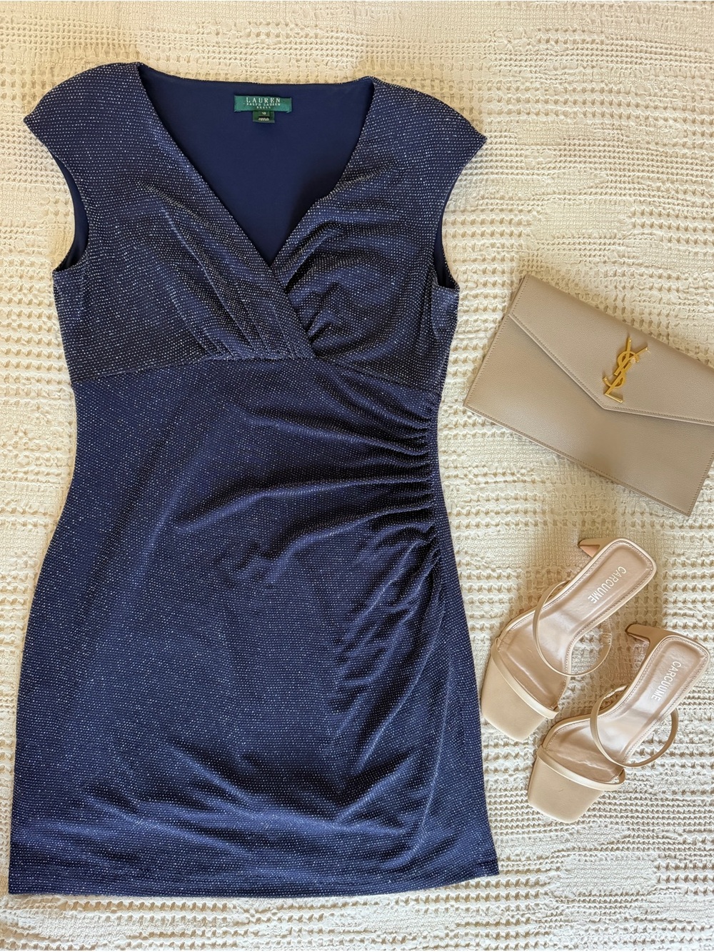 Ralph Lauren Navy Formal Dress Wedding Guest Size 10